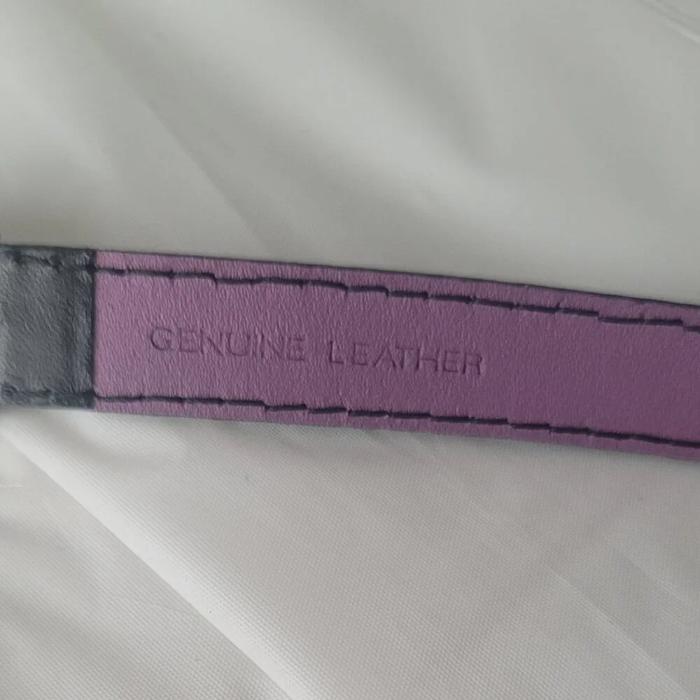 Watch Leather Wrap Band Black & Purple Coldwater Creek Ladies